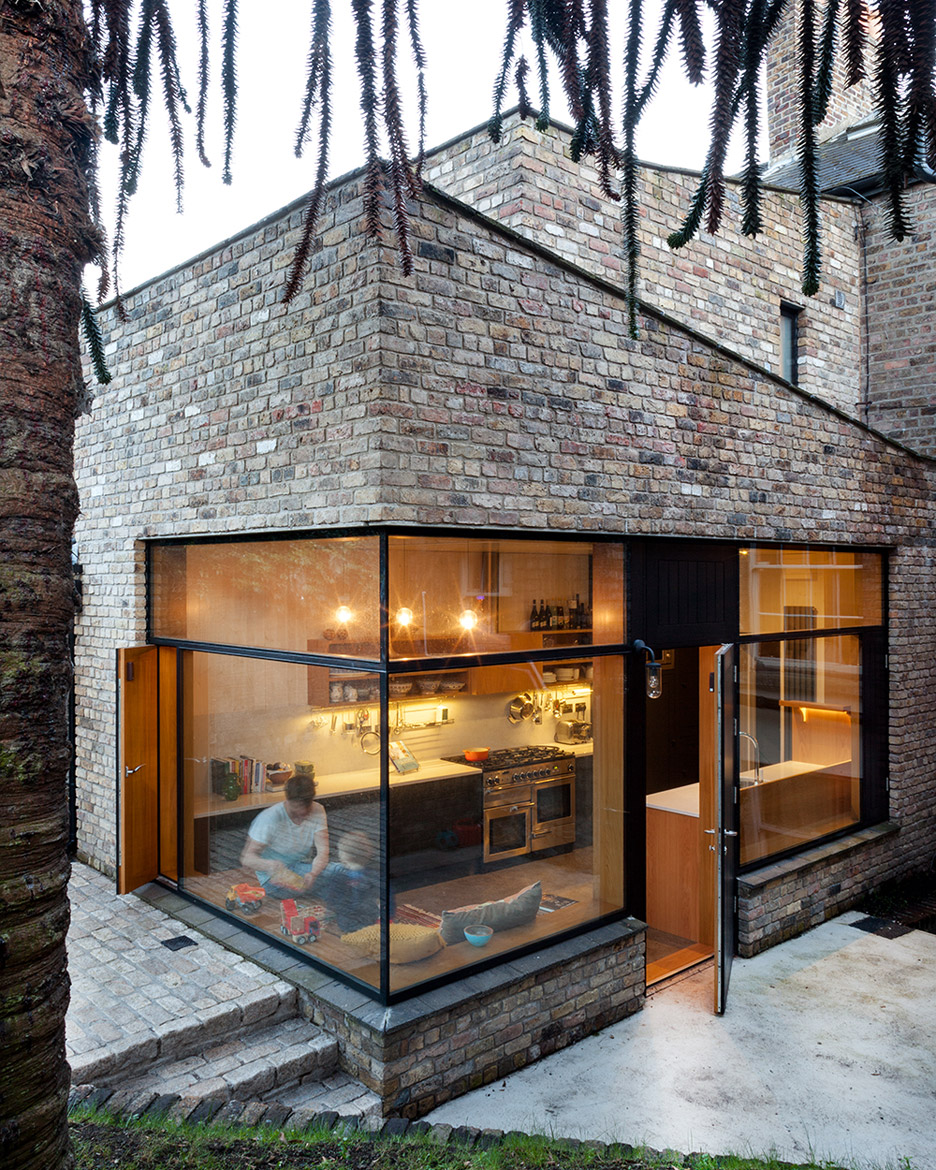 NOJI Architects Uses Reclaimed Bricks For Angular Extension To Historic Dublin House