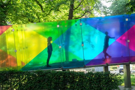 Shift Uses CMY Film To Create Rainbow Hues Across Bernard Tschumi’s Groningen Pavilion