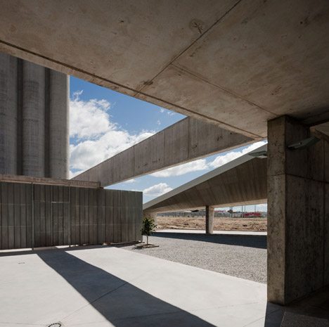 Folded Concrete Canopy Shelters Spanish Bus Station By Ismo Arquitectura