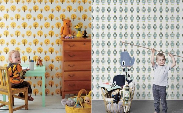 Children Wallpaper: All brands on a row Nursery ideas