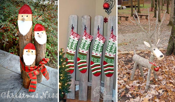 28 Ideas To Decorate Your Home With Recycled Wood This Christmas