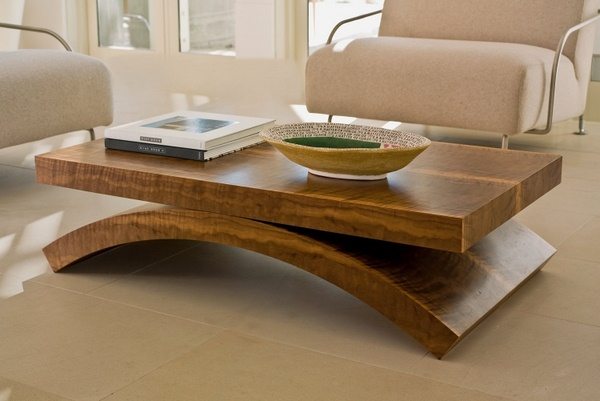 Coffee Tables Made Of Solid Wood In The Living Room – 50 Current Ideas