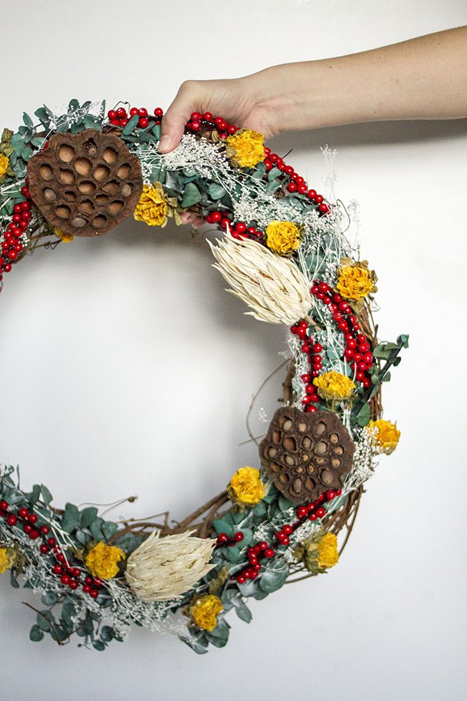DIY Holiday-Ready Grapevine Wreath
