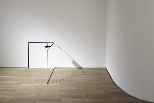 Minimalist design side tables made of metal use dead corners in the room