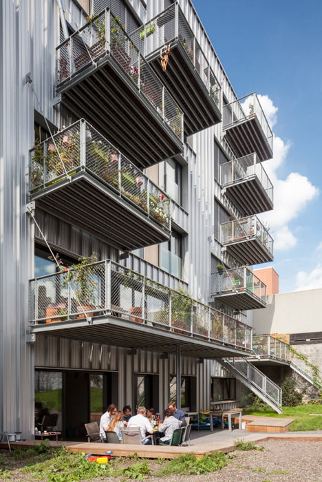 Brutopia Is An Aluminium-clad Apartment Complex Built By A Cooperative In Brussels