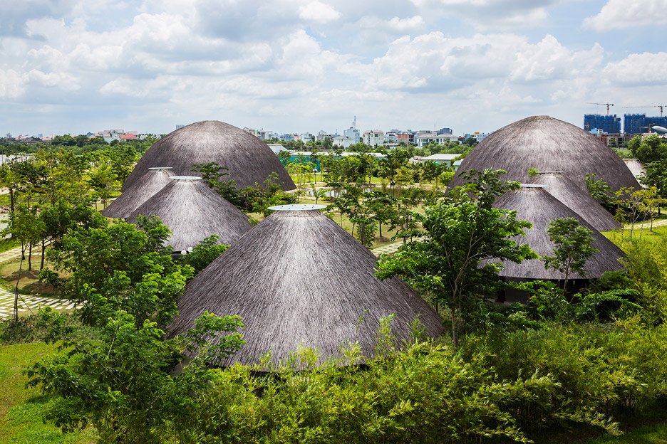 Vo Trong Nghia Creates Bamboo And Thatch Domes For Diamond Island Community Centre