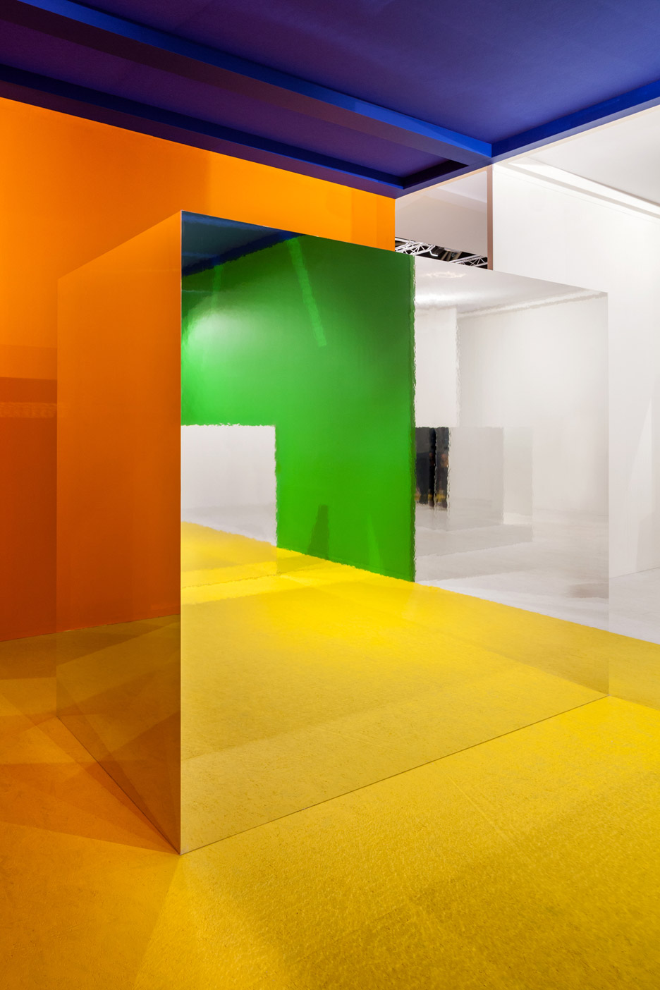 I29 Uses Multicoloured Walls And Mirrored Volumes To Create Temporary Exhibition Space