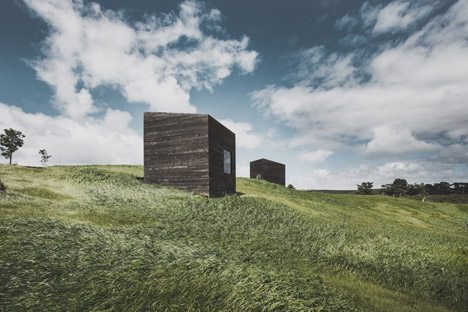 Blackened Timber Cabins By Cheshire Architects Overlook The Tasman Sea