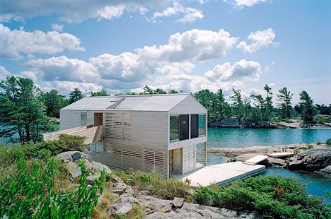 Floating House By MOS Architects Bobs On The Surface Of Lake Huron