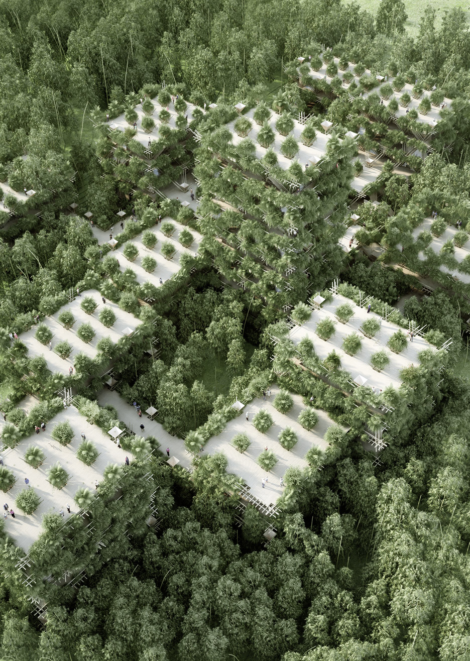 Penda Unveils Vision For Bamboo City Made From Interlocking Modular Components