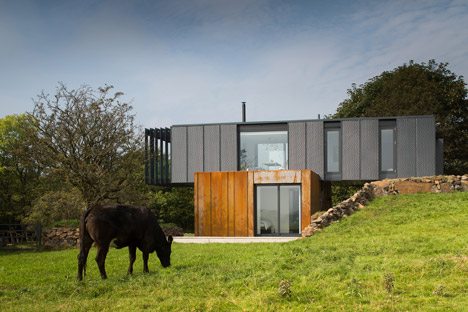 Grillagh Water House By Patrick Bradley Is Made Up Of Four Stacked Shipping Containers