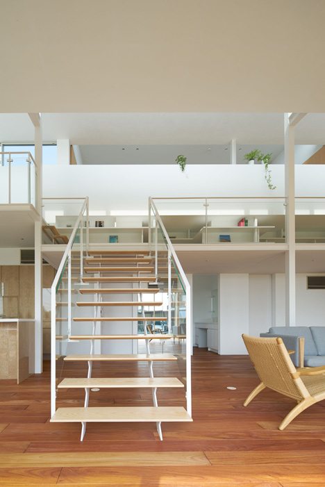 Open-plan House In Japan By MAMM Design Features Mezzanine “street”