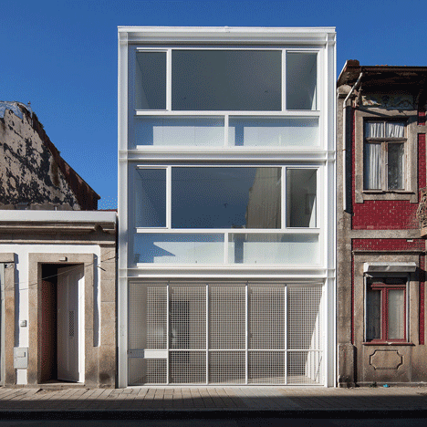 Folding Shutters Create Varying Levels Of Privacy For Porto Townhouse