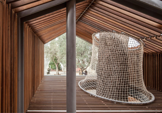 Treehouse installed in Israel Museum playground by Ifat Finkelman and Deborah Warschawski