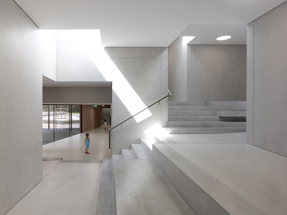 Pierre-Alain Dupraz Houses Swiss Kindergarten Within Quartet Of Concrete Blocks