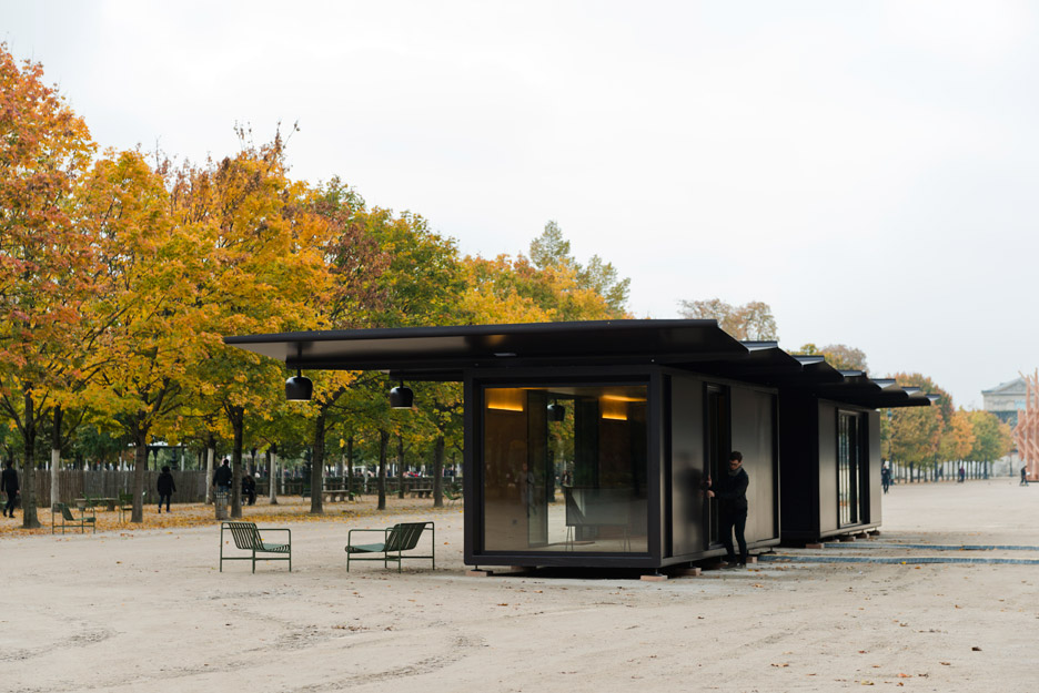 Bouroullec Brothers Install Matching Steel Kiosque Units For Paris Art Fair