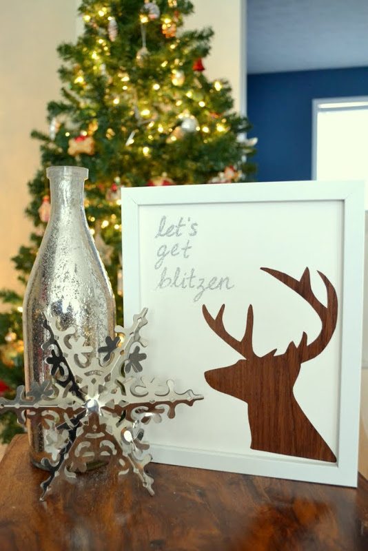 Christmas DIY: “Let’s Get Blitzen” Reindeer Art