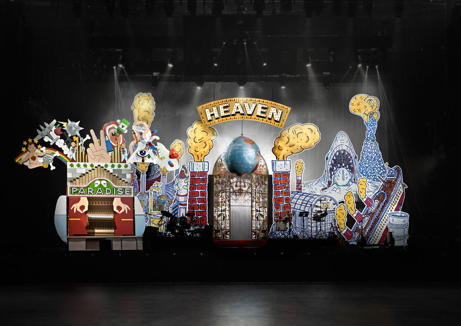 Studio Job Creates “travelling Circus” Stage Set For Mika Tour Using Giant Illustrations