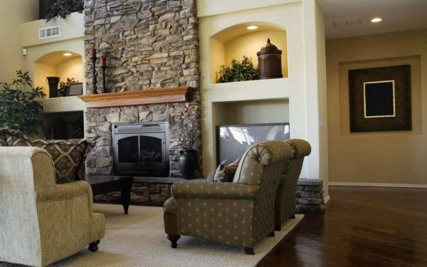 Natural Stone Wall In The Living Room – Make Country-style!
