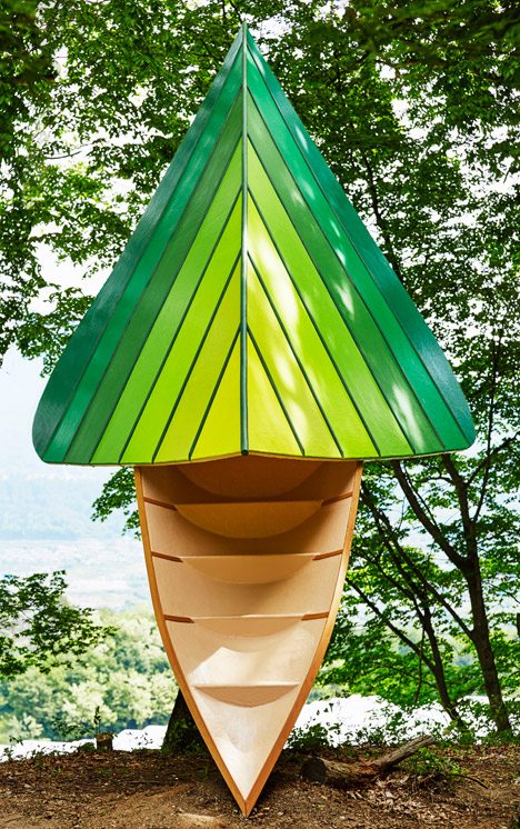 Noma Bar’s Bird-shaped Treehouse Provides A Vantage Point Over A Japanese Woodland