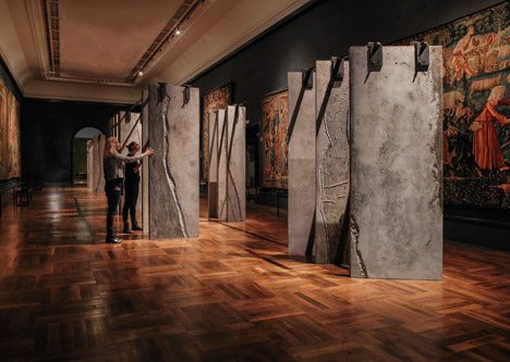 Grafton Architects Stands Concrete Columns In Rows To Create The Ogham Wall At The V&A