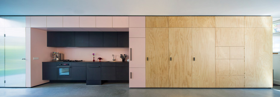 Shift Uses “barcode-like” Wall Cabinet To Transform Amsterdam Townhouse