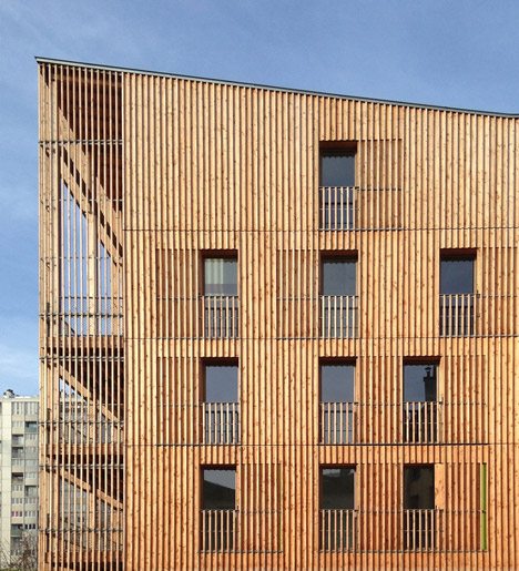Paris Housing Blocks By Tectône Architectes Are Encased By Timber Louvres