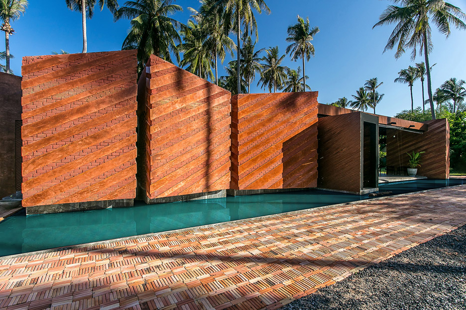 Coconut Groves Surround Brick Retirement Home On A Thai Beach By NPDA Studio