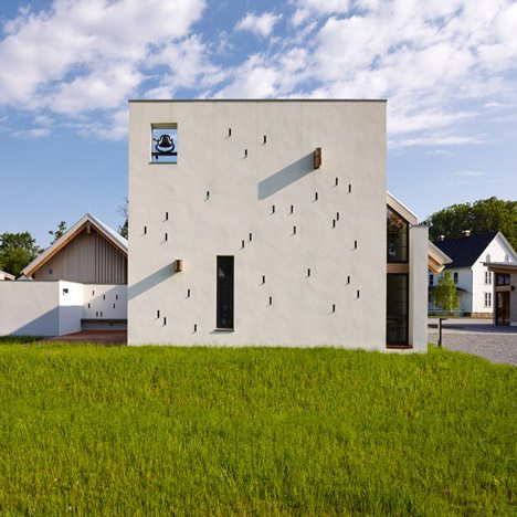 University Chapel By Dynerman Architects Hides Its True Form Behind A Square Wall
