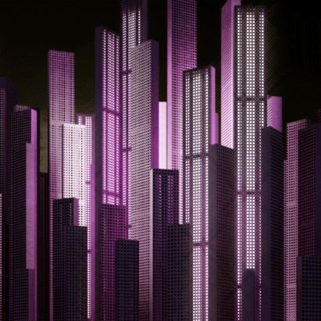 Penda Creates Landscape Of Purple Pillars For Audio-visual Installation In A Chinese Park