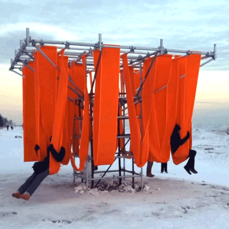 Designers Convert Lifeguard Towers Into Winter Pavilions For Toronto’s Frozen Beaches