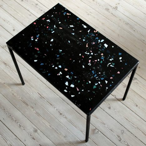 Troels Flensted Uses Flecked Resin Surfaces As Tabletops