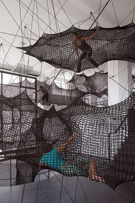 Tube Net Installation By Numen/For Use Designed As A “giant Convulsing Centipede”