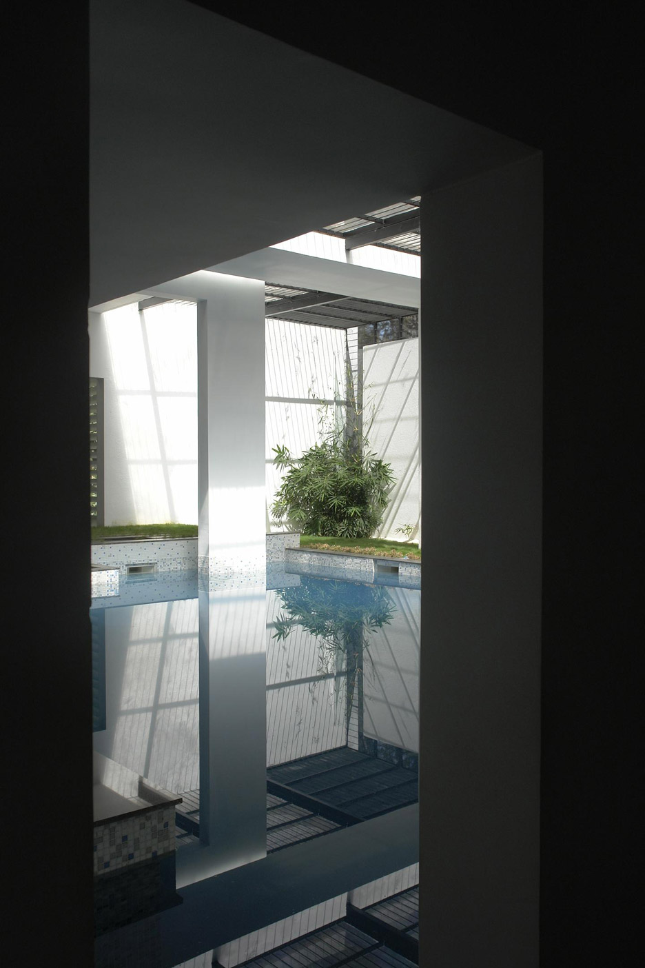 Skylit Swimming Pool Forms The Heart Of Bangalore Residence By Ochre