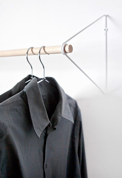 Fifti-fifti's Spring Simplifies The Wardrobe Into A Wall-mounted Clothes Rail
