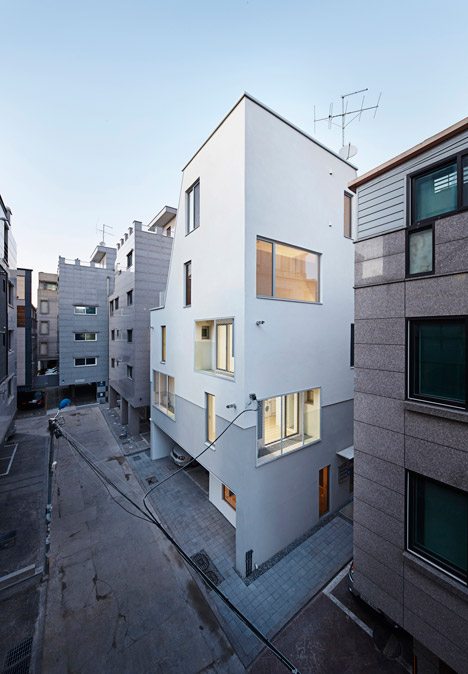 White Cone House Creates Daylit Homes On A Restricted Seoul Site
