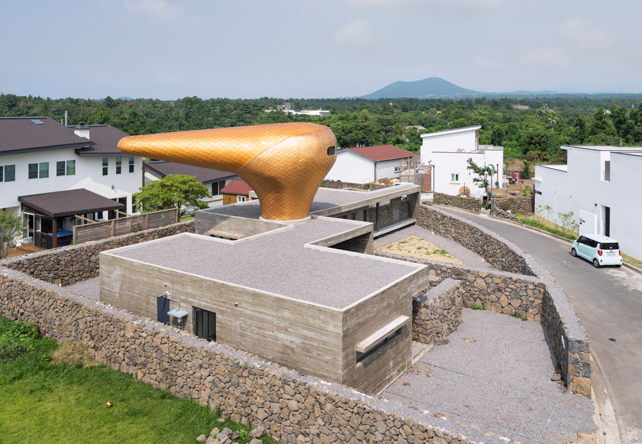 Golden Observation Pod Tops Jeju Island Holiday Cottages By Moon Hoon