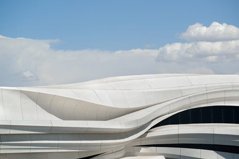 Undulating Facade Of Yinchuan Art Museum References The Gradual Shift Of A Chinese River