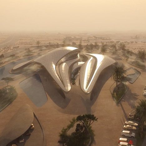 Zaha Hadid Reveals Animation Of Desert HQ For Waste Management Company