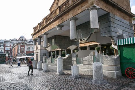 Alex Chinneck Performs Architectural "magic Trick" With Covent Garden Building Installation