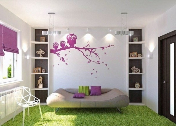 color interior design ideas purple carpet