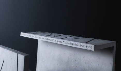 Daniel Libeskind table for Marina Abramovic for Moroso