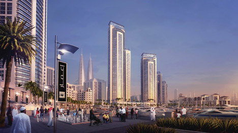 Dubai Creek Harbour twin towers by Emaar Properties and Dubai Holdings