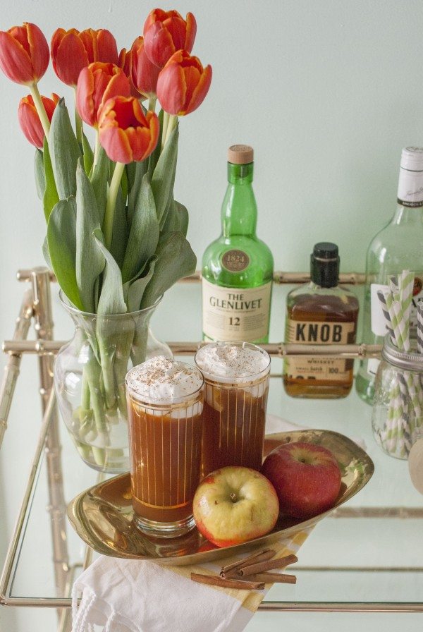 Spiked Apple Cider + A Fall Bar Cart Restyle