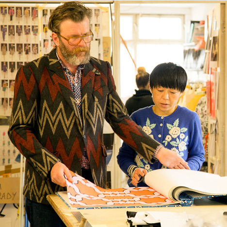 Mark Eley (left) and Wakako Kishimoto (right) in their south London studio 