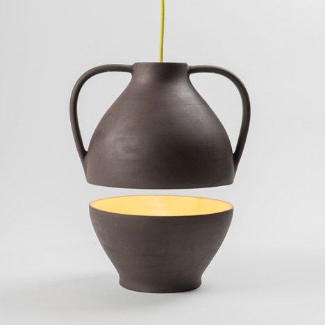 Exhibit light bowl by MEJD Studio