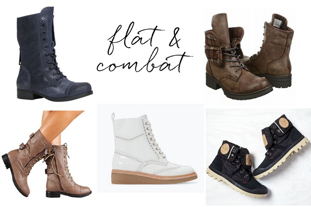 flat and combat boots