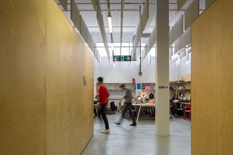 Hawkins\Brown Use Wooden Partitions To Create Temporary Warehouse Home For The Bartlett