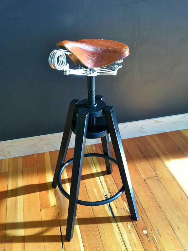 Creative Chair Design: IKEA’s Dalfred Stool with Brooks Saddle