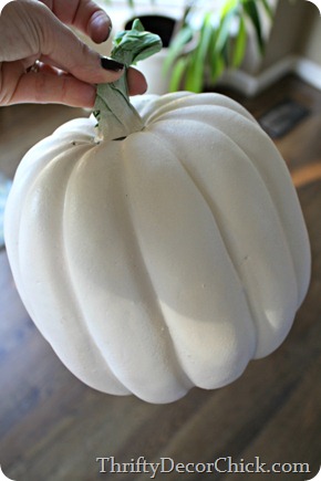 painting pumpkins white